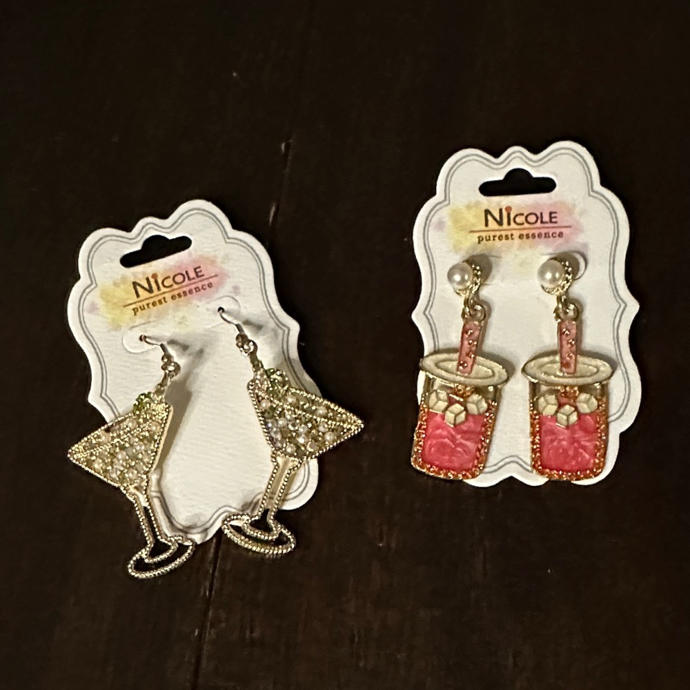 Martini and Cocktail Earrings